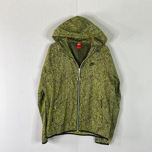 Nike Glow in the Dark Zebra Stripe Hooded Windbreaker Jacket; Mens L